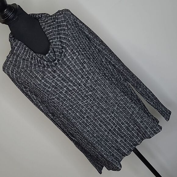 fab'rik cowlneck sweater blk & gray - Picture 1 of 10